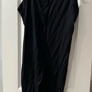 Black flows wide leg jump suit
